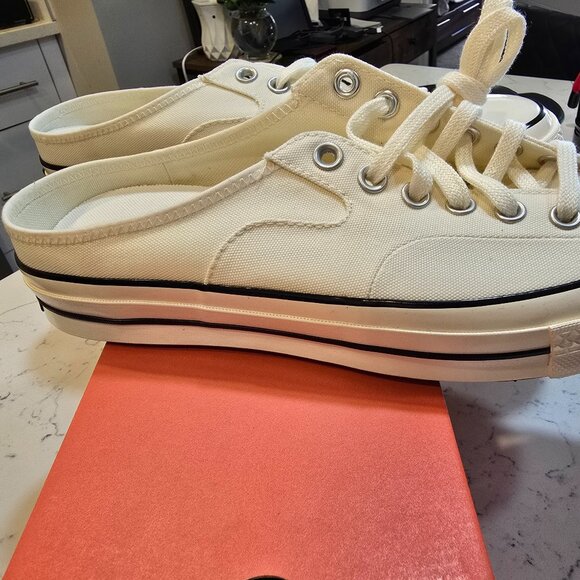 Converse Chuck 70 Mule Beige White Mens Slip On Casual Shoes 172592C SIZE 11 - Picture 1 of 12